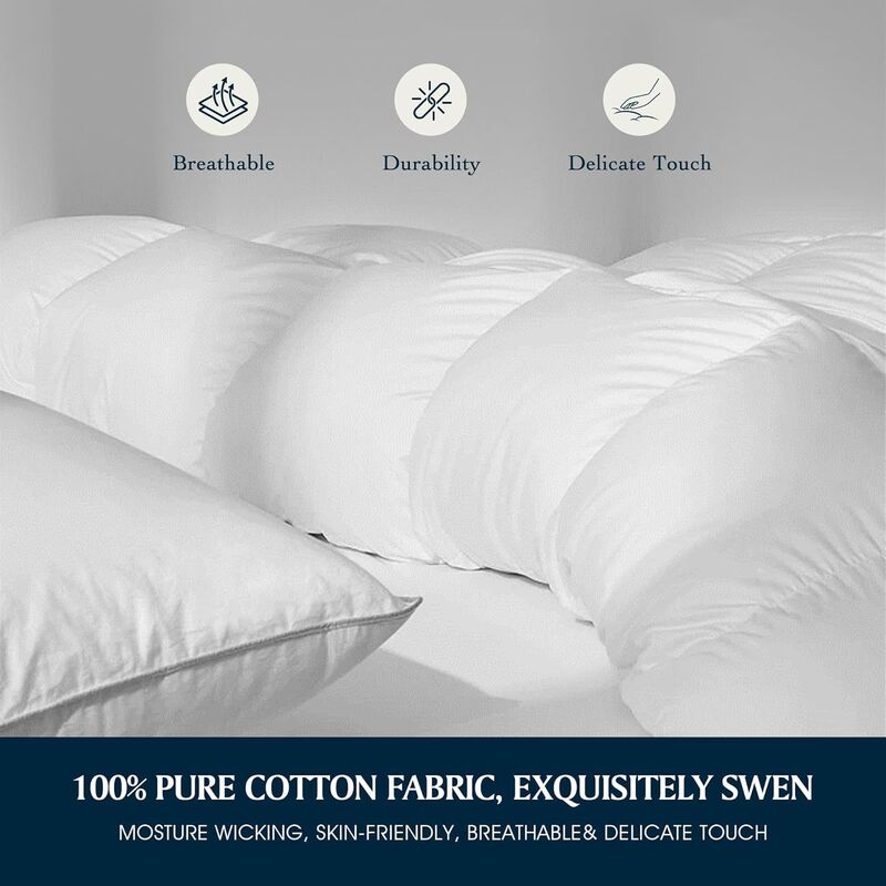 Classic Feather and Down comforter Feather and Down Home Textile Products Designed with Traditional Warmth and Exceptional Insulation for Bedroom Essentials