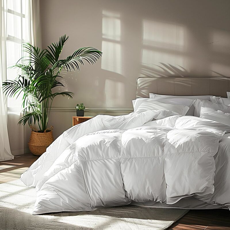 Classic Feather and Down comforter Feather and Down Home Textile Products Designed with Traditional Warmth and Exceptional Insulation for Bedroom Essentials