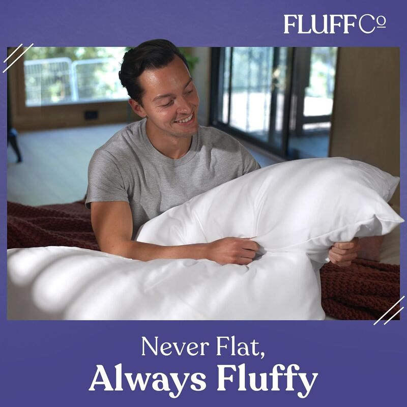 Feather and Down Home Textile Products Providing Hypoallergenic Clean Pillow Core with Softness and Durability for Sleep Experience