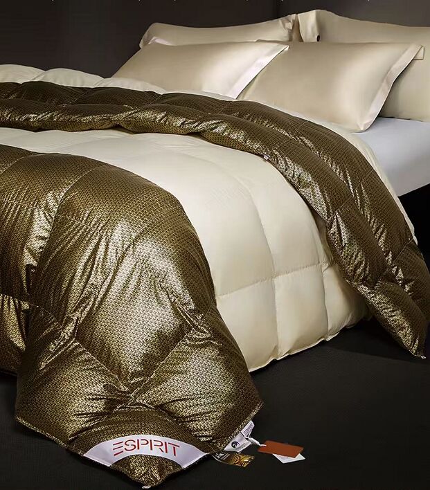 Feather and Down Home Textile Products quilt covers designed for warmth and breathability using white goose crushed feathers