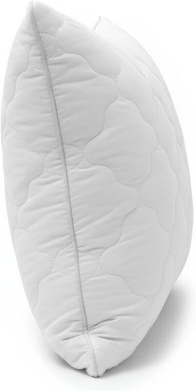 Feather and Down Home Textile PILLOWS Utilizing Cotton Polyester Blend and White Duck Crushed Feathers for Sleep, Qulited shell, qulited top is 200TC 100% cotton and bottom is 70gsm non-glue polyester