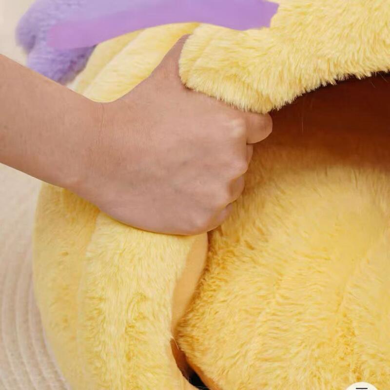 Enclosed Plush Cat Bed for All Seasons - Winter Warm & Cozy Hooded Pet Cave with Thick Padding for Security & Comfort, Also Great for Small Dogs