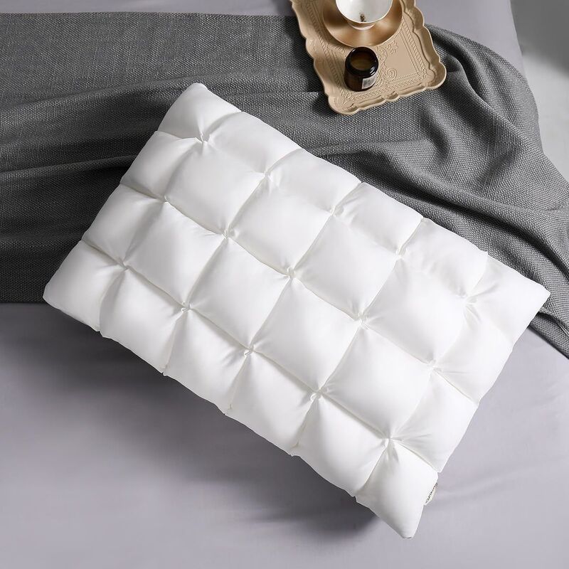 95% imported Russian large - cluster white goose down pillows Pleated with baffle box self cording 80s 400TC 100% cotton shell