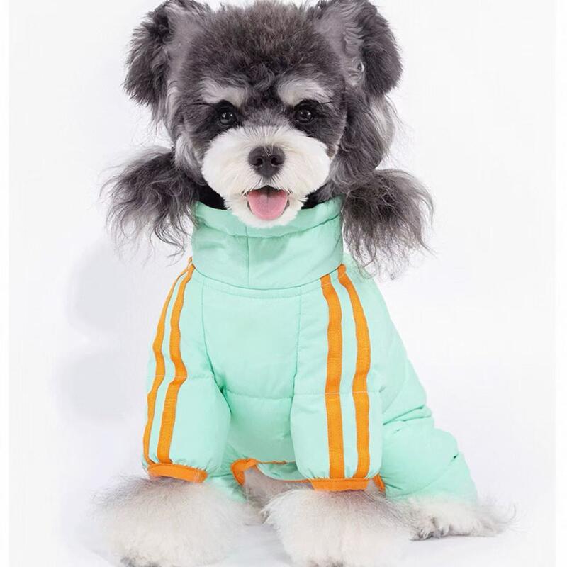 White Duck Down Dog Jacket for Winter - Full-Leg Coverage 4-Paw Small Dog Coat, Warm & Cozy for Schnauzer, Bichon Frise and Other Tiny Breeds