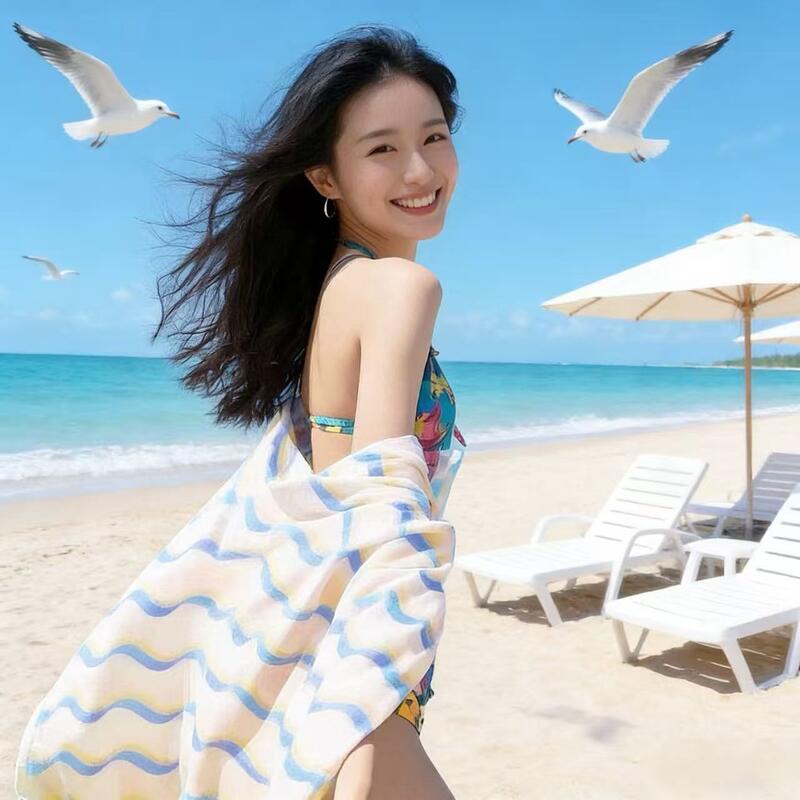 Quick-Dry Beach & Swimming Towel - Extra Large, Super Absorbent, Skin-Friendly & Packable Sandproof Towel for Outdoor, Pool and Travel