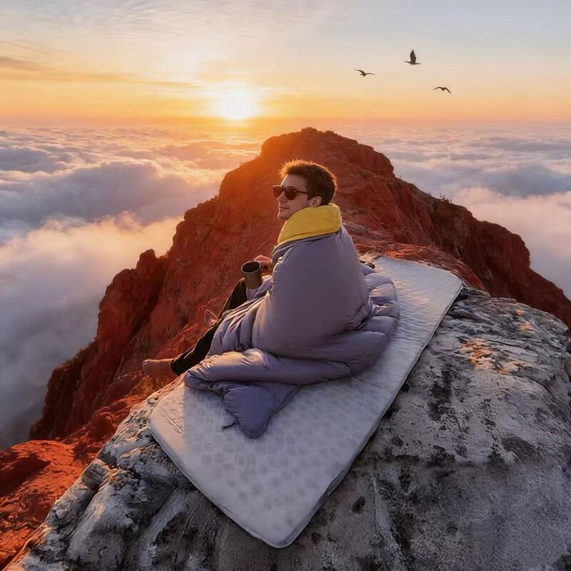 Пуховый спальный мешок для взрослых Cicada-Wing, легкий, как крыло цикады - 2-в-1, портативный походный квилт, для холодной погоды