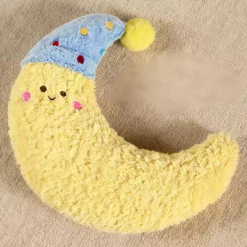 Moon-Shaped Plush Pet Pillow - Cushiony Dog & Cat Bed for Small Pets, Thick Cuddle Pad for Security, Comfort and Anxiety Relief
