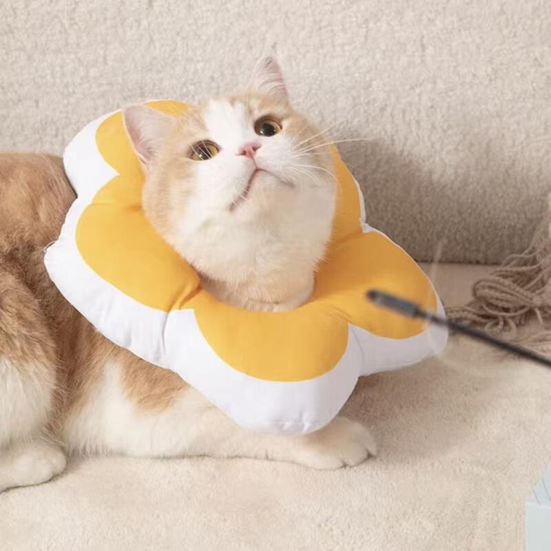 Post-Surgery Recovery E-Collar for Cats & Dogs - Adjustable Soft Cone with Detachable Flea & Tick Repellent, Prevents Licking After Spay/Neuter