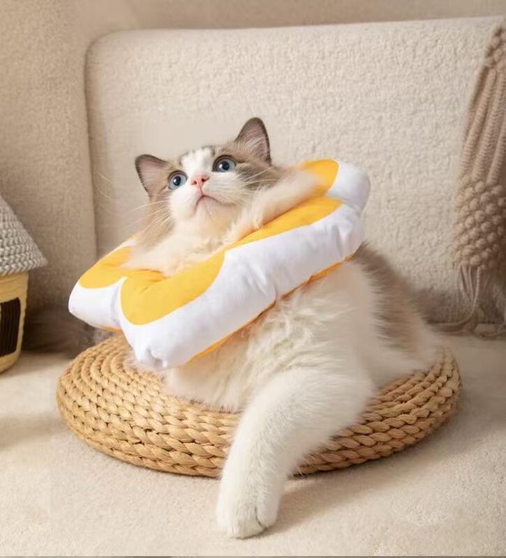 Post-Surgery Recovery E-Collar for Cats & Dogs - Adjustable Soft Cone with Detachable Flea & Tick Repellent, Prevents Licking After Spay/Neuter