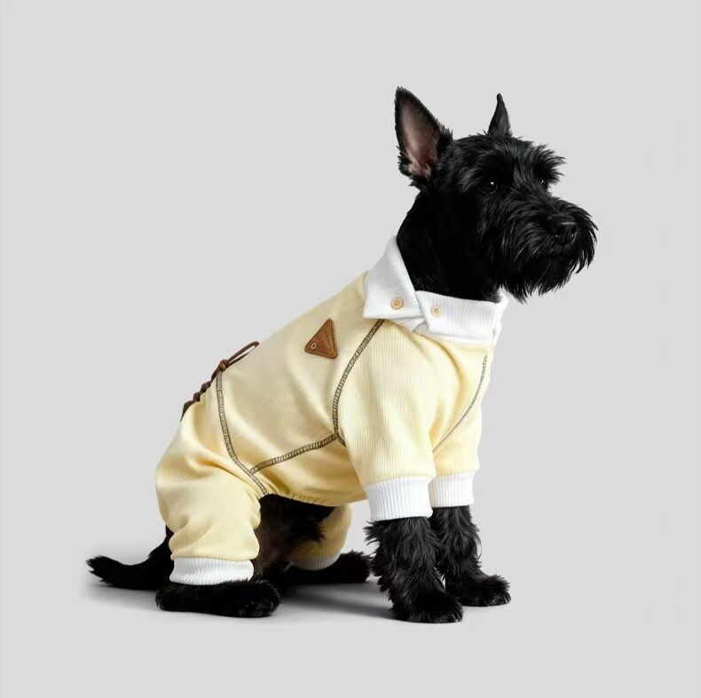 4-Paw Belly Warmer Dog Pajamas - German Fleece (Ultra-Soft Thermal Fabric) Full-Coverage Winter Bodysuit for Small Breeds Like Schnauzers & Bichons