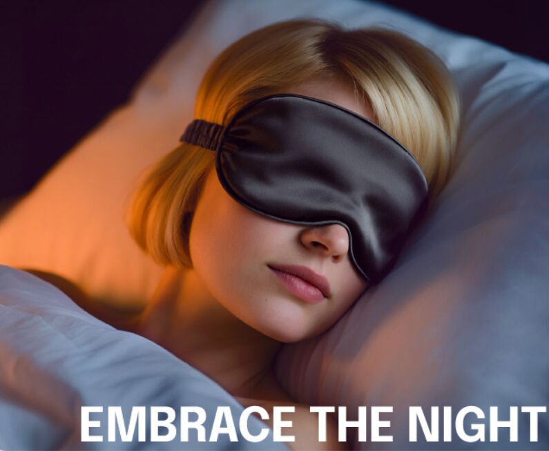 Maschera da sonno in seta, maschera per occhi in seta al 100% per dormire, doppio riempimento a strato e cintura elastica, viaggio e sonnellino