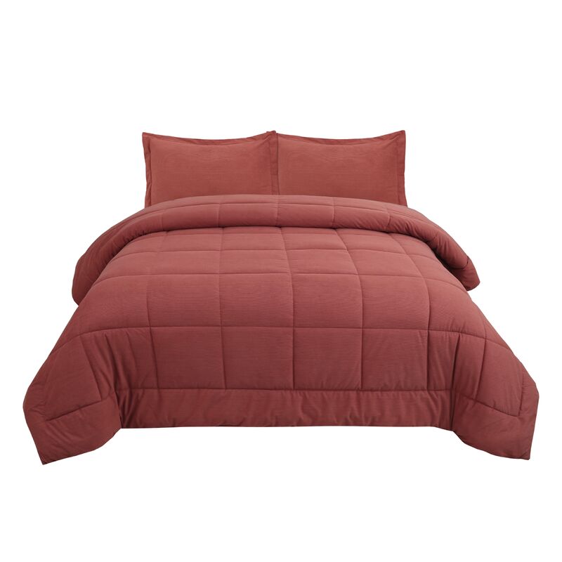 Comforter Set - Premium Corduroy Fabric and Breathable Microfiber for year round comforter and easy machine washable ftness and easy care machine washable design