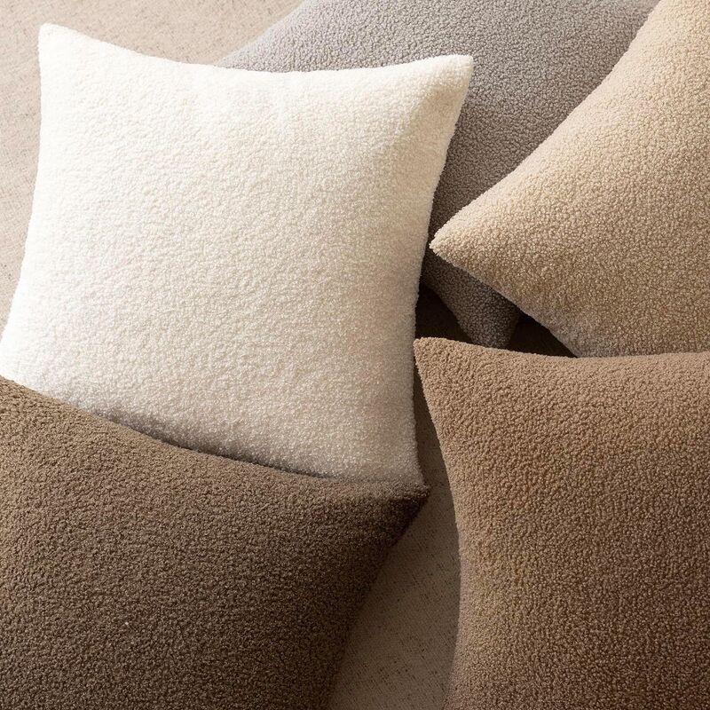 Coussins en polaire d'agneau adaptés aux canapés, lits et chaises de bureau - Polaire Sherpa 180-250GSM, 100% polyester