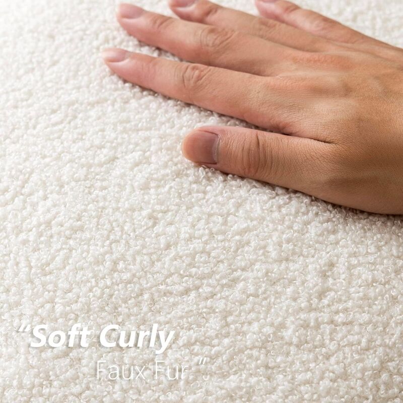 Coussins en polaire d'agneau adaptés aux canapés, lits et chaises de bureau - Polaire Sherpa 180-250GSM, 100% polyester