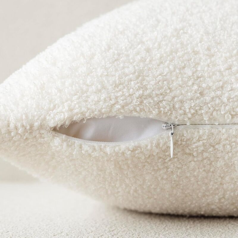 Coussins en polaire d'agneau adaptés aux canapés, lits et chaises de bureau - Polaire Sherpa 180-250GSM, 100% polyester